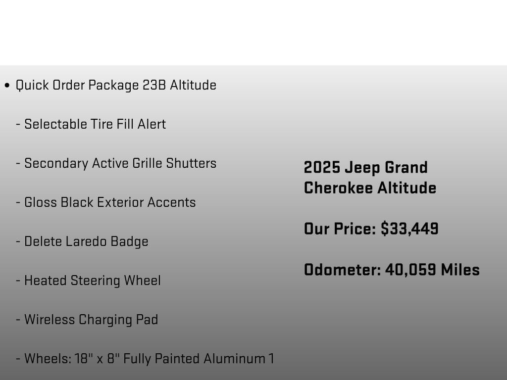 2025 Jeep Grand Cherokee Altitude - Photo 12