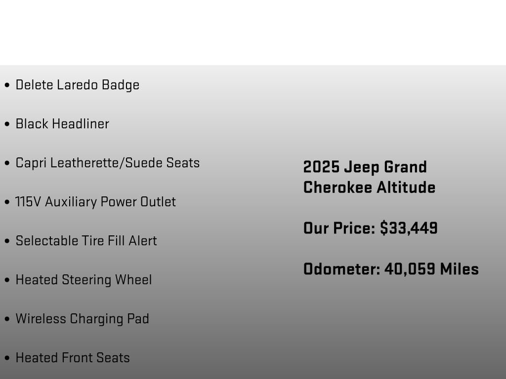 2025 Jeep Grand Cherokee Altitude - Photo 30