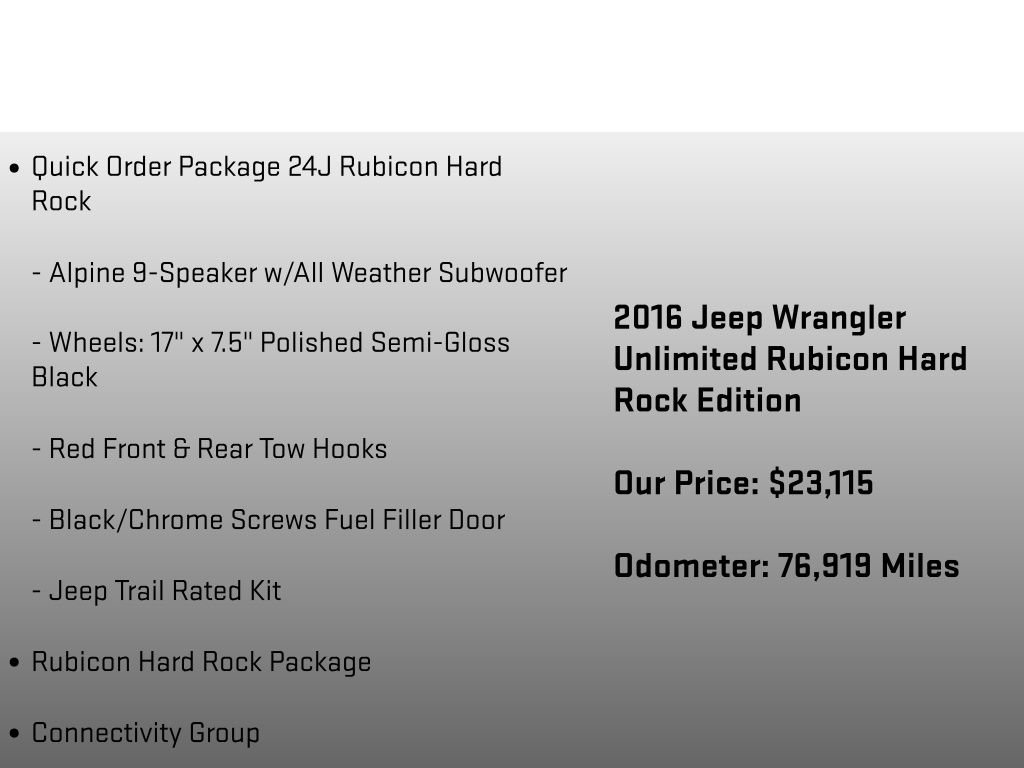 2016 Jeep Wrangler Unlimited Rubicon Hard Rock - Photo 18