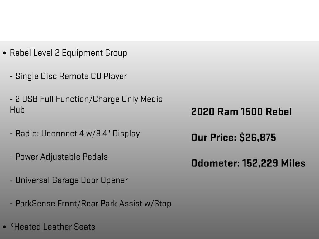 2020 RAM Ram 1500 Pickup Rebel - Photo 18