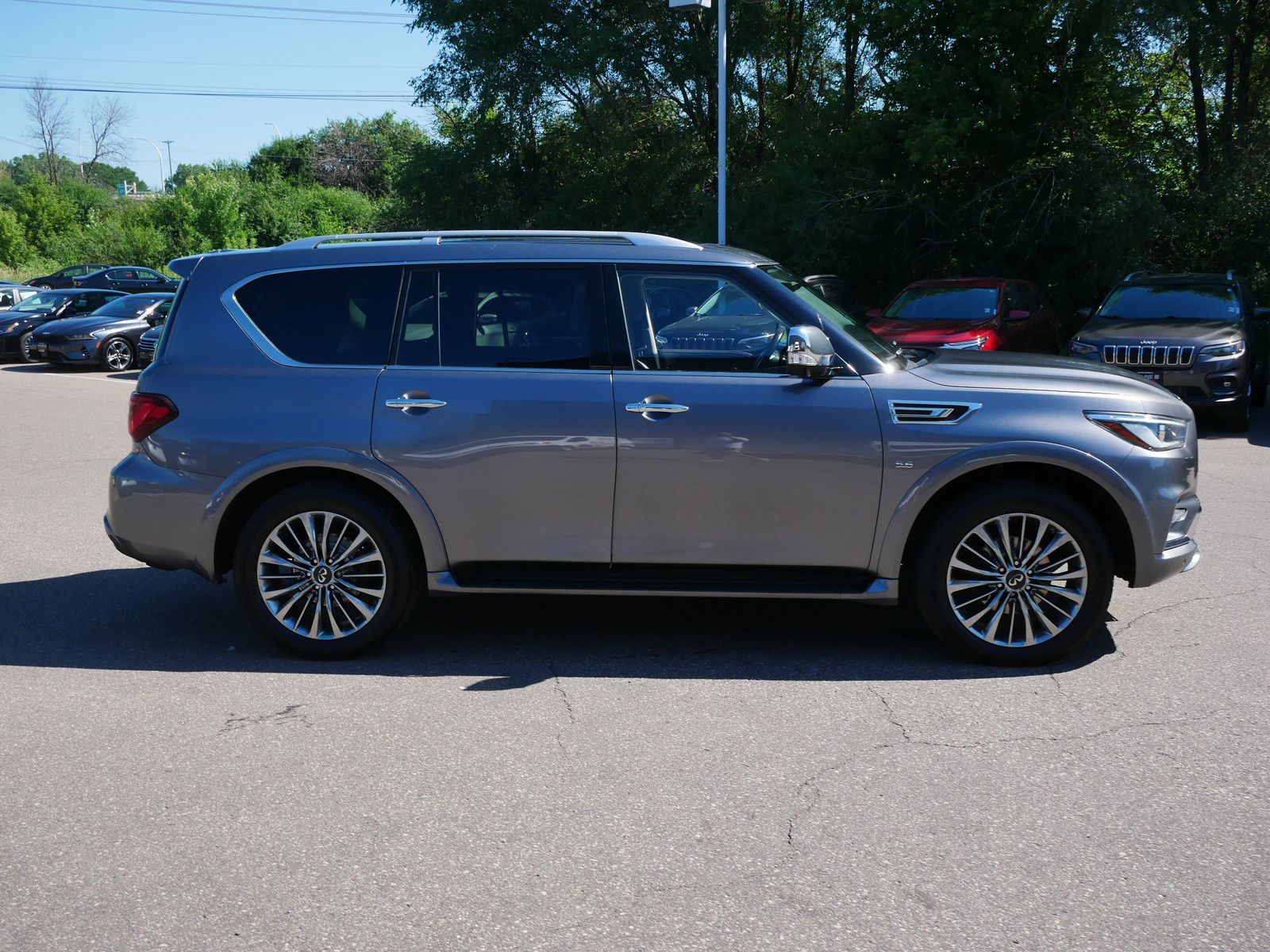 Used 2019 INFINITI QX80 LUXE with VIN JN8AZ2NE1K9236427 for sale in Maplewood, Minnesota