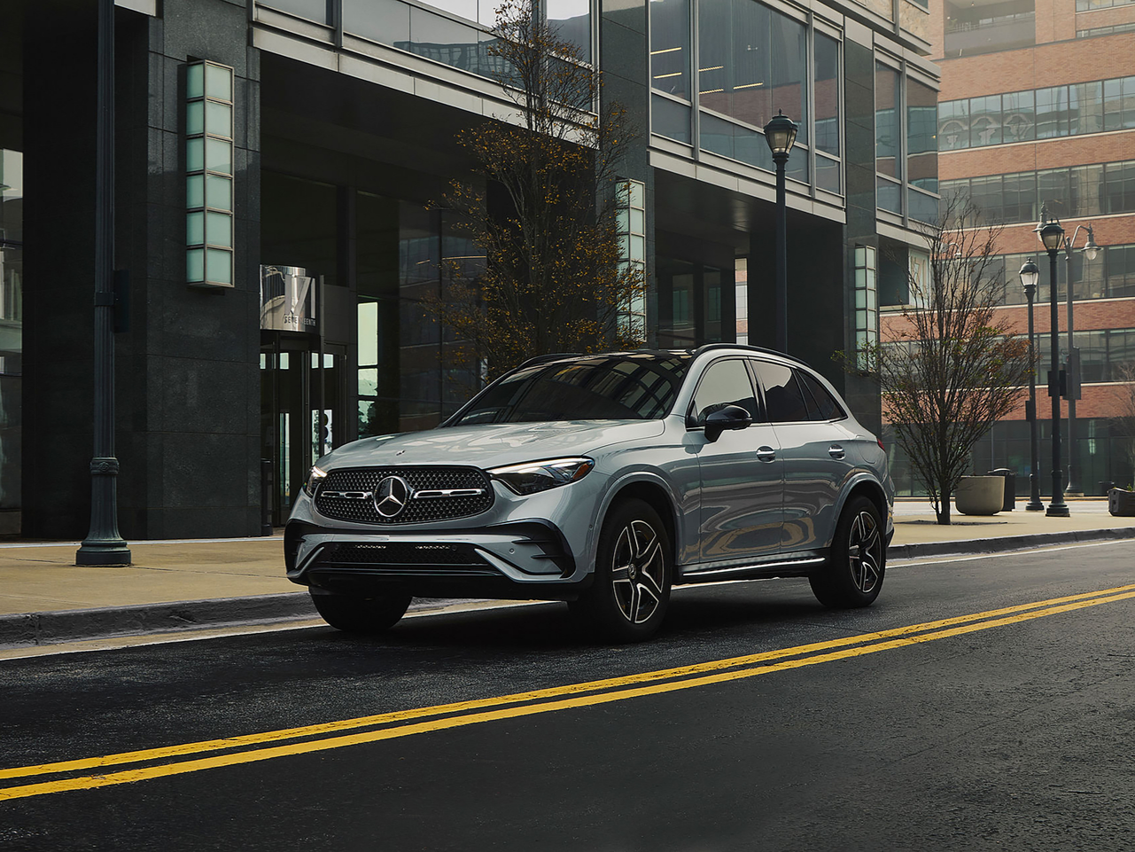 2026 Mercedes-Benz GLC running around the city