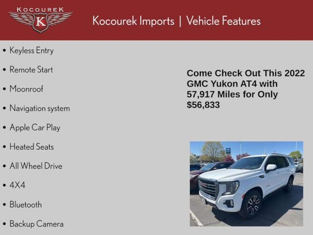 Used 2022 GMC Yukon AT4 SUV