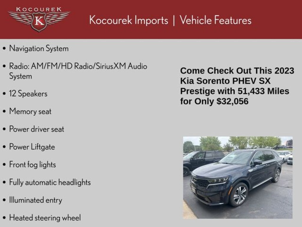 Used 2023 Kia Sorento Plug-In Hybrid SX Prestige SUV