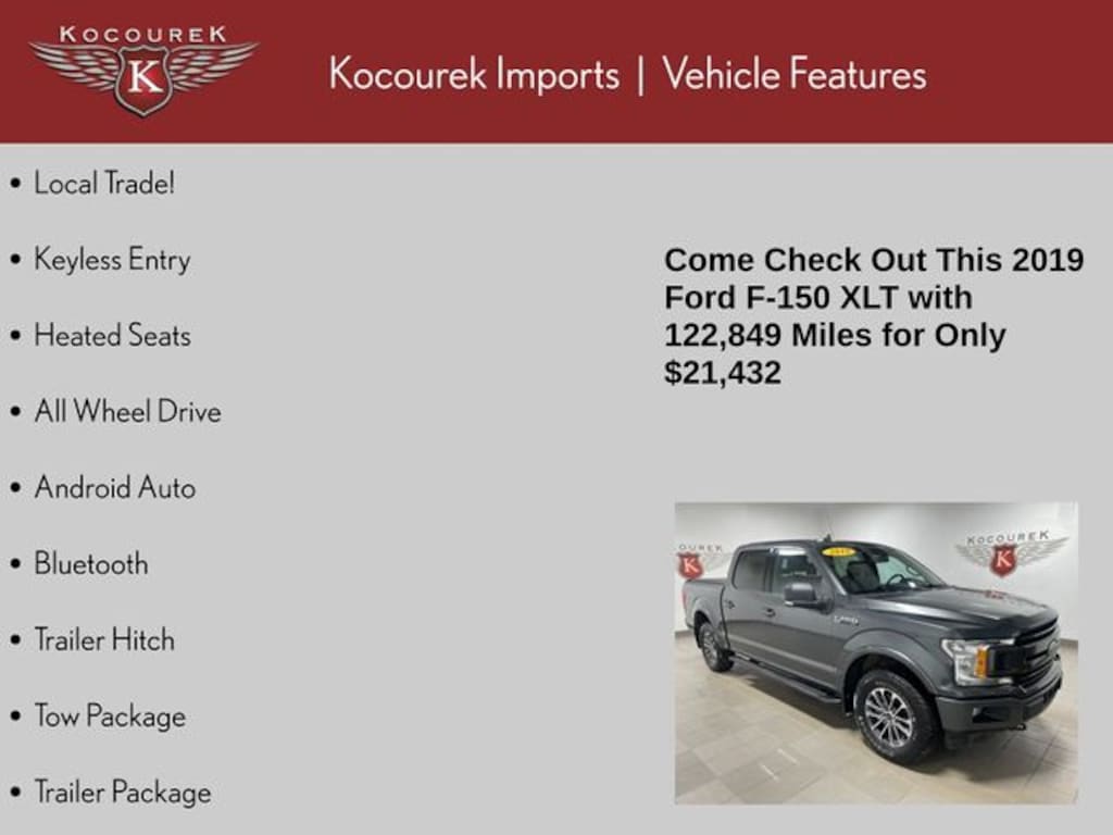 Used 2019 Ford F-150 XLT Truck