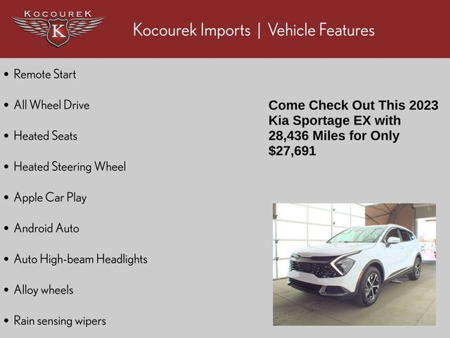 Used 2023 Kia Sportage EX with VIN 5XYK3CAF4PG076068 for sale in Wausau, WI