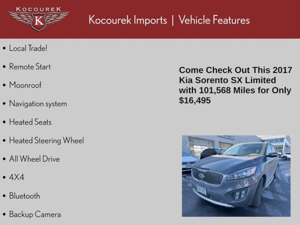 Used 2017 Kia Sorento SX Limited SUV