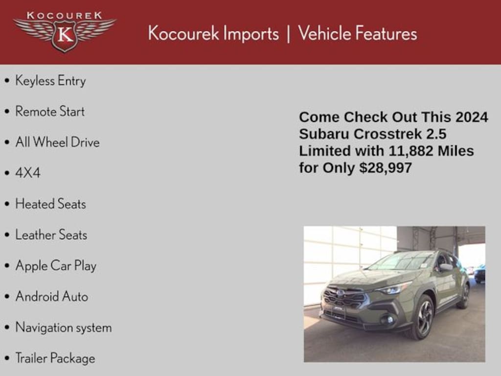 Used 2024 Subaru Crosstrek Limited SUV