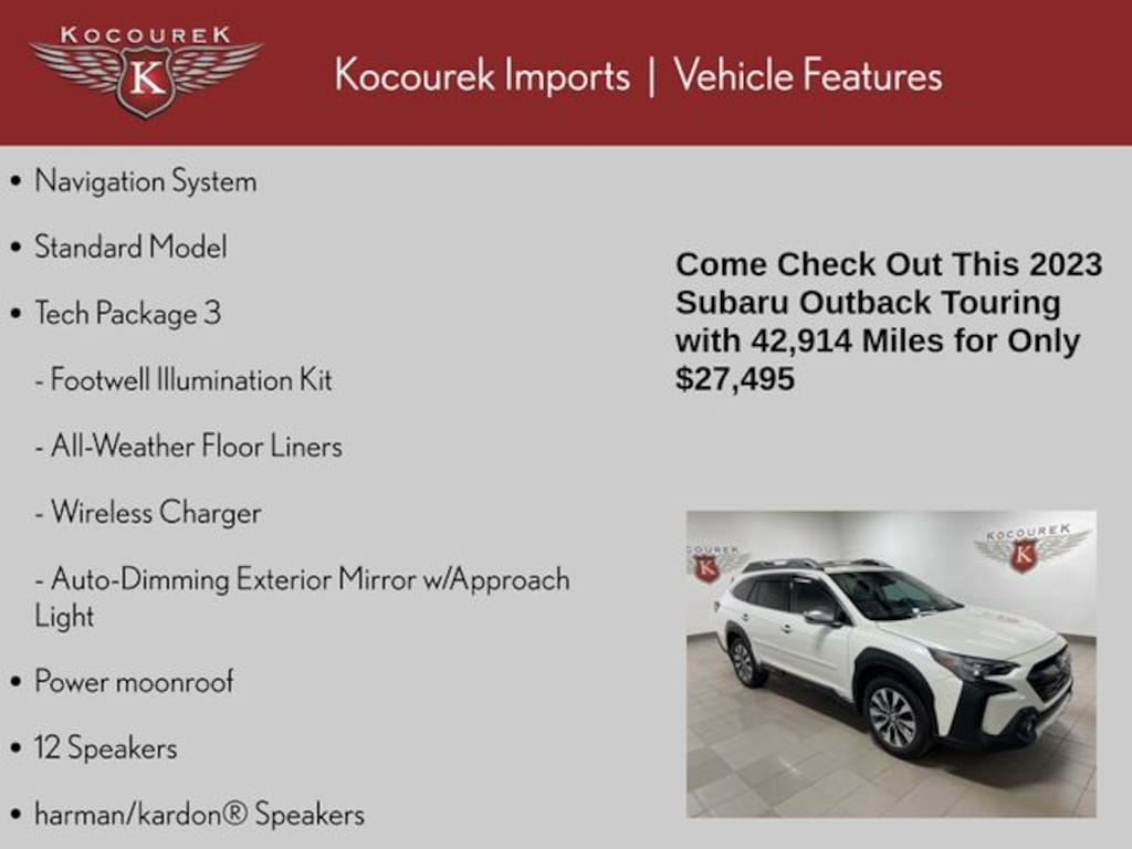 Used 2023 Subaru Outback Touring SUV
