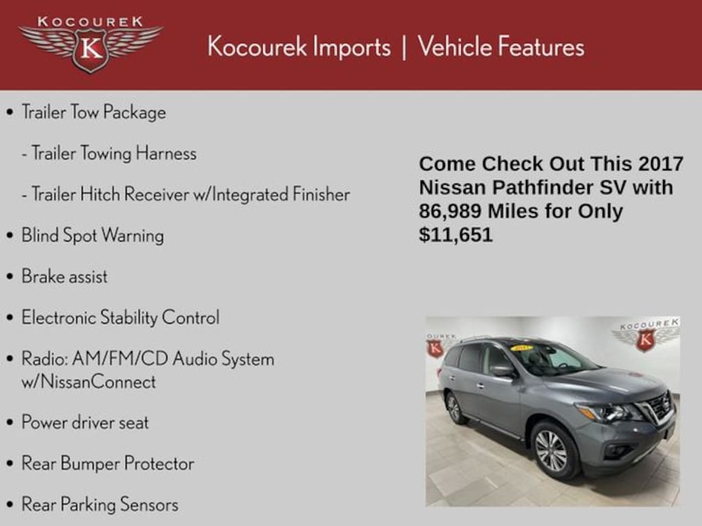 Used 2017 Nissan Pathfinder SV SUV