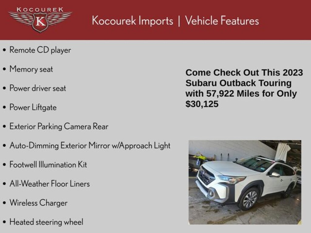Used 2023 Subaru Outback Touring SUV