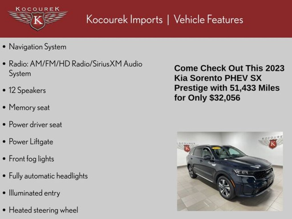 Used 2023 Kia Sorento Plug-In Hybrid SX Prestige SUV