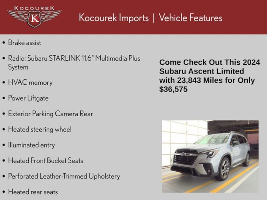 Used 2024 Subaru Ascent Limited SUV