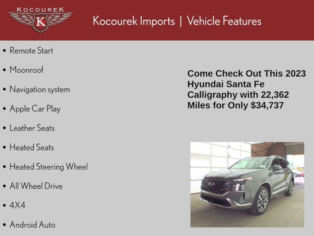 Used 2023 Hyundai Santa Fe Calligraphy SUV