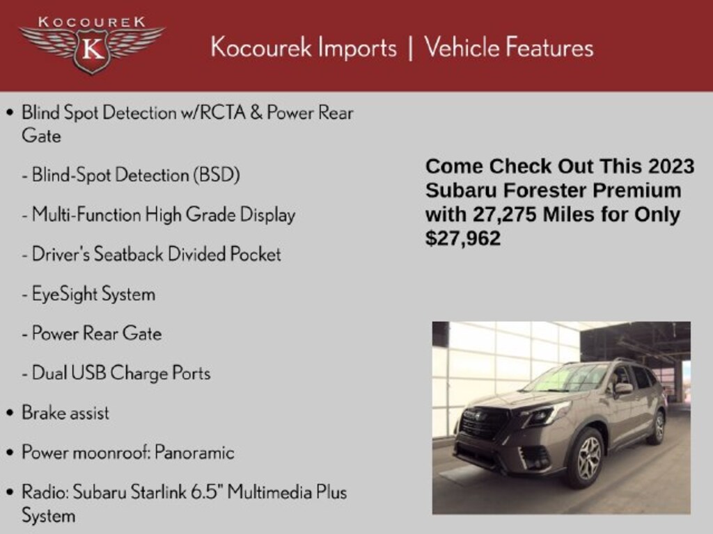 Used 2023 Subaru Forester Premium SUV