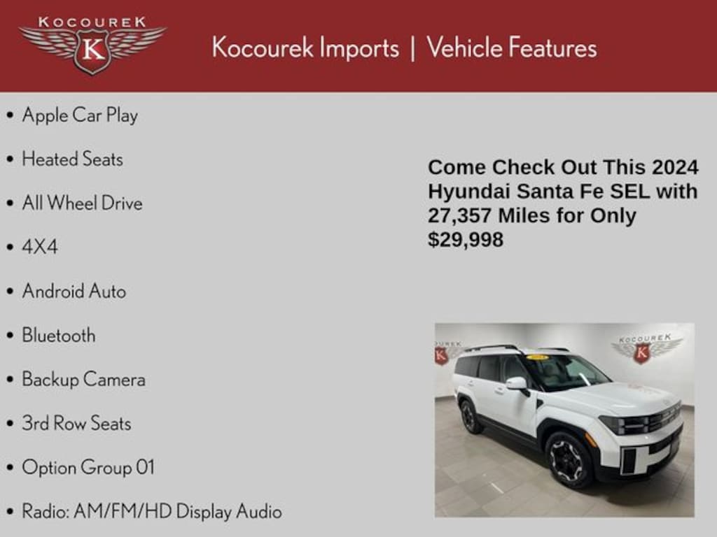 Used 2024 Hyundai Santa Fe SEL SUV