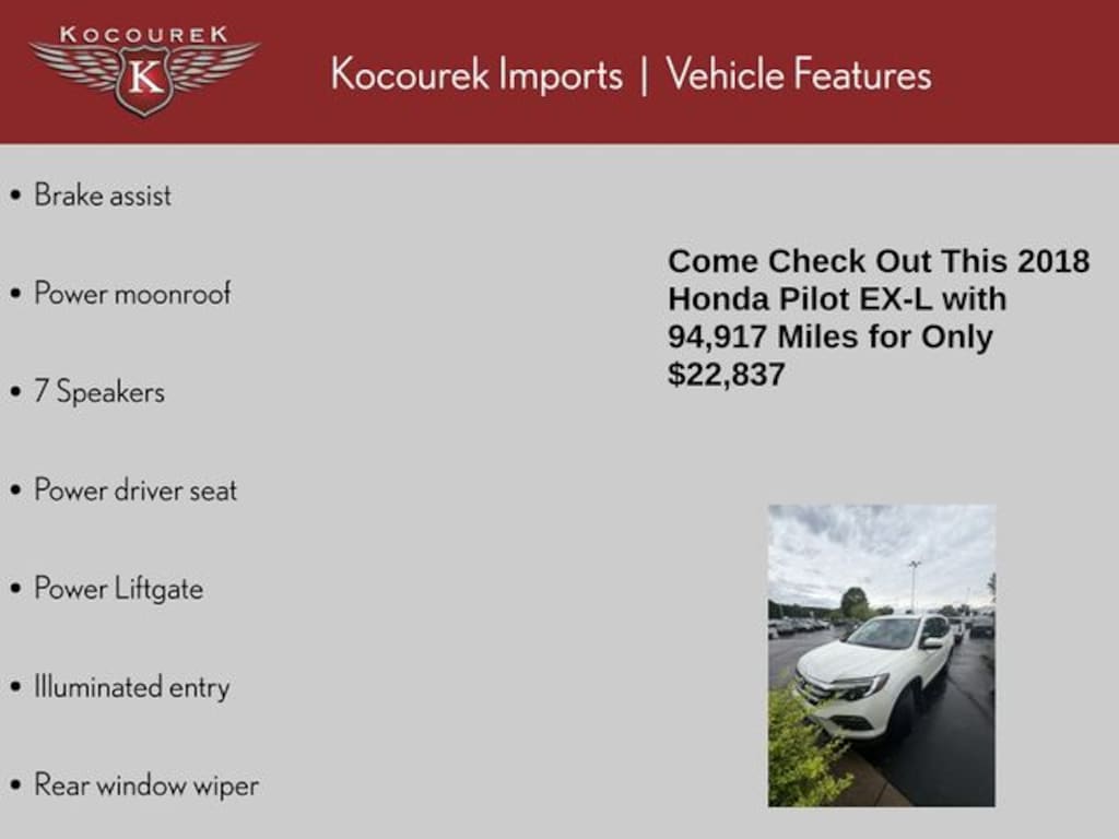 Used 2018 Honda Pilot EX-L SUV