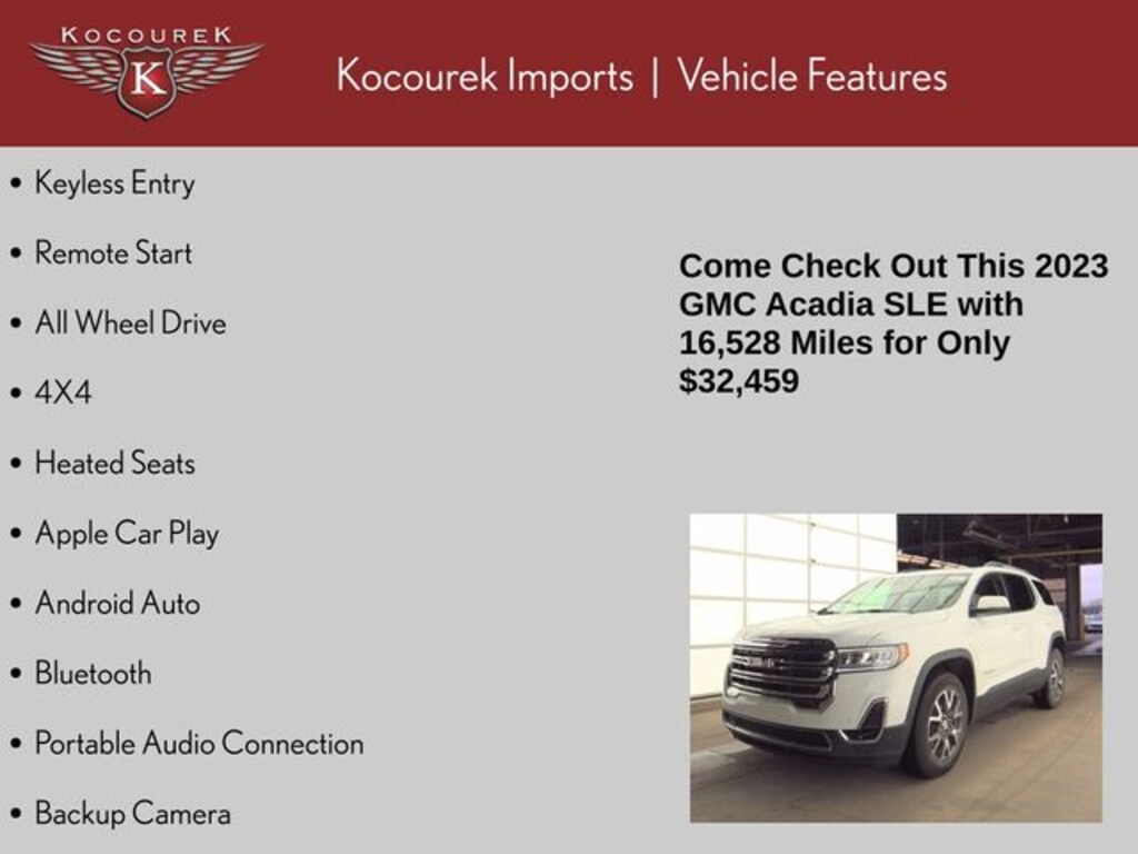 Used 2023 GMC Acadia SLE SUV