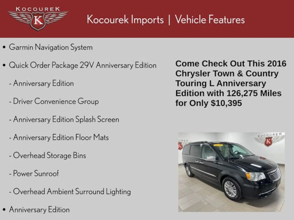 Used 2016 Chrysler Town & Country Touring-L Minivan/Van