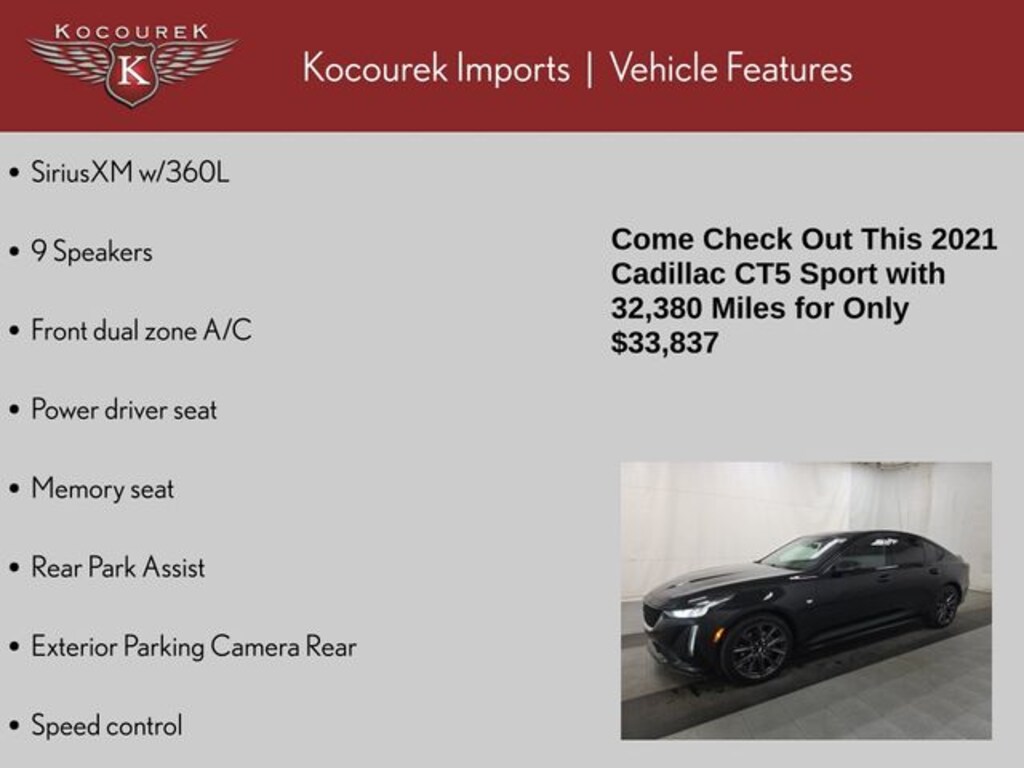 Used 2021 Cadillac CT5 Sport Sedan