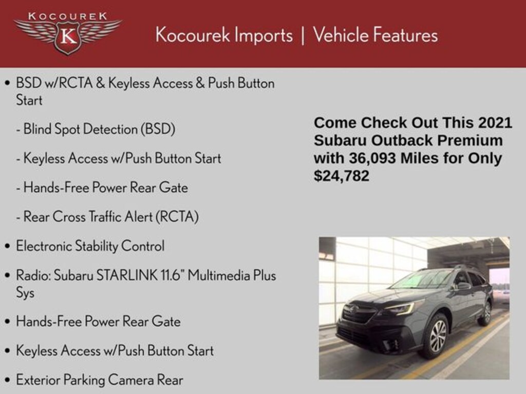 Used 2021 Subaru Outback Premium SUV
