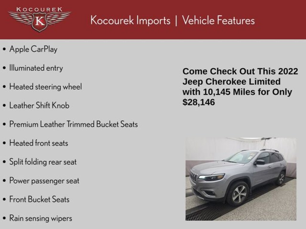 Used 2022 Jeep Cherokee Limited SUV
