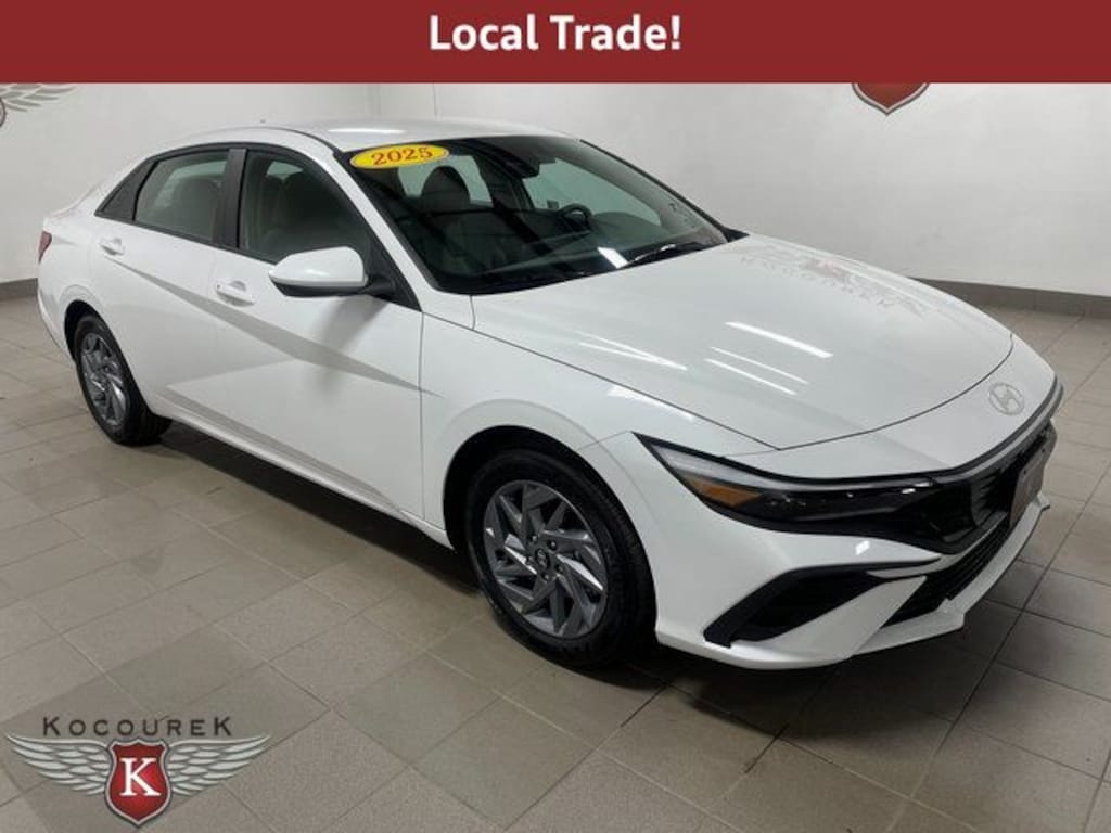 Certified 2025 Hyundai Elantra Hybrid Blue Sedan