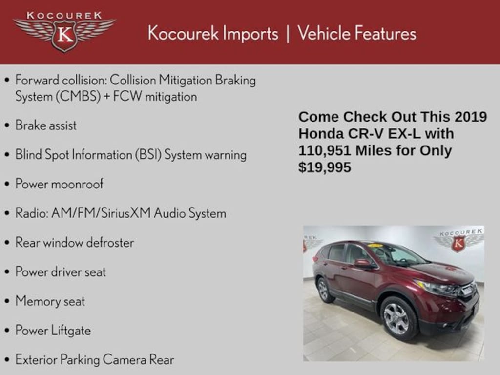 Used 2019 Honda CR-V EX-L SUV