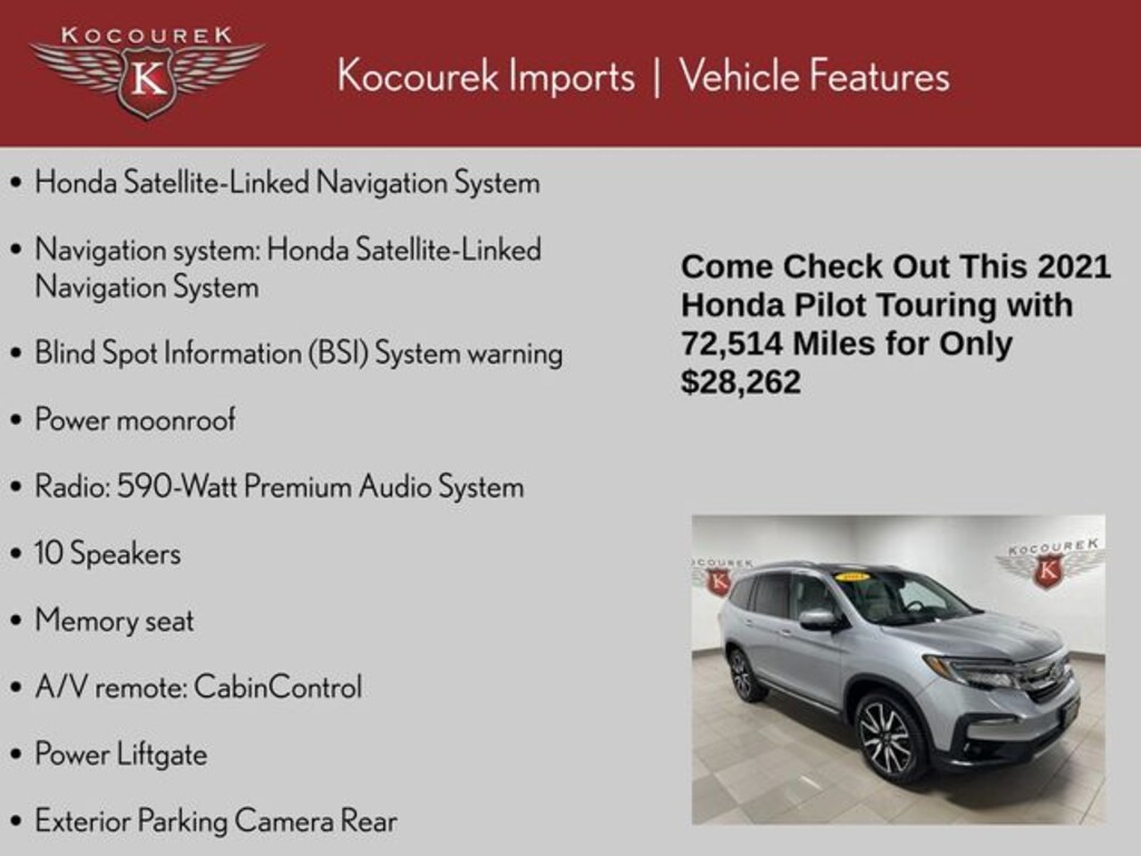 Used 2021 Honda Pilot Touring SUV