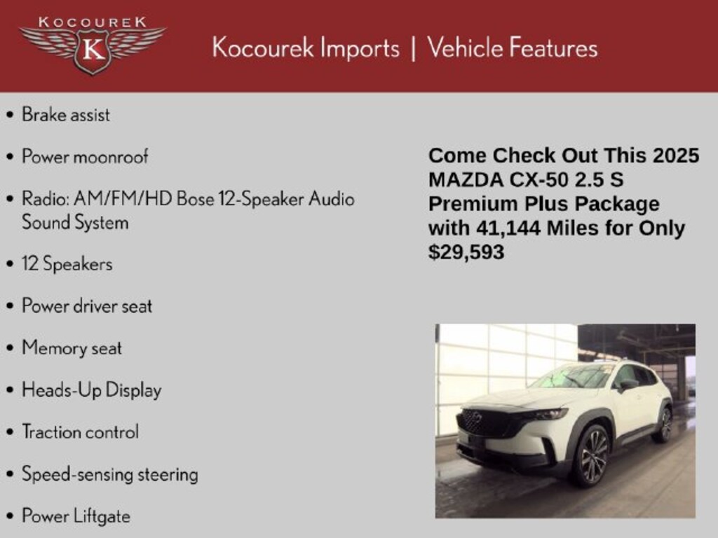 Used 2025 Mazda CX-50 2.5 S Premium Plus Package SUV