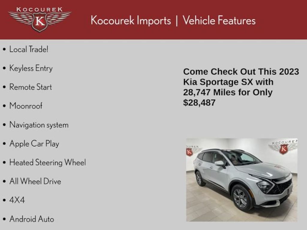 Used 2023 Kia Sportage SX SUV