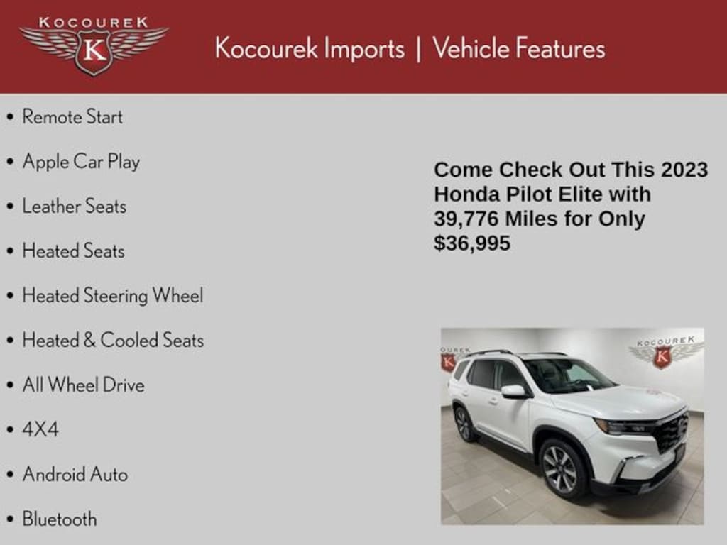 Used 2023 Honda Pilot Elite SUV