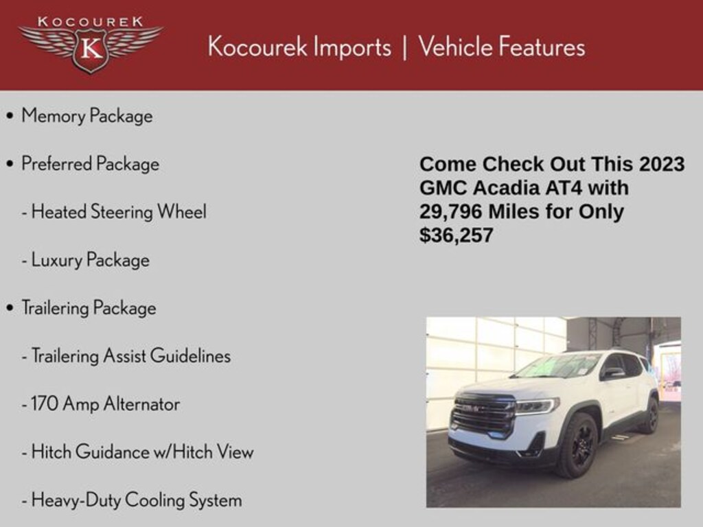 Used 2023 GMC Acadia AT4 SUV