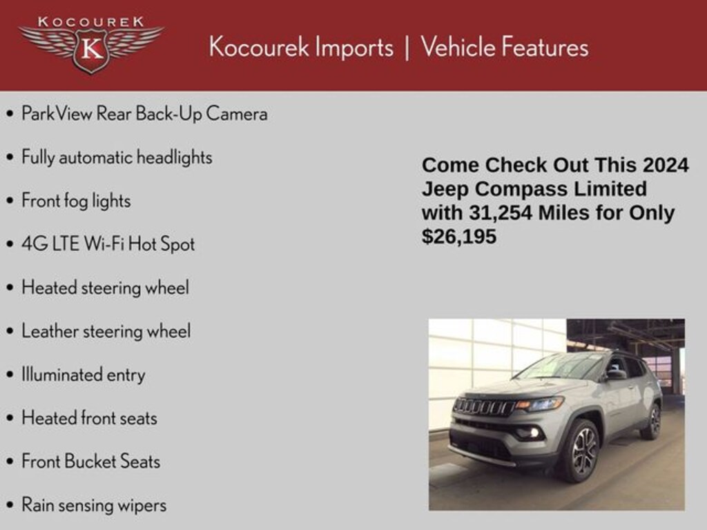 Used 2024 Jeep Compass Limited SUV