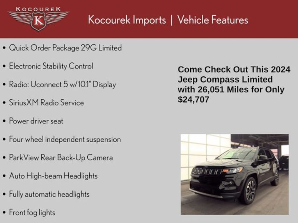 Used 2024 Jeep Compass Limited SUV