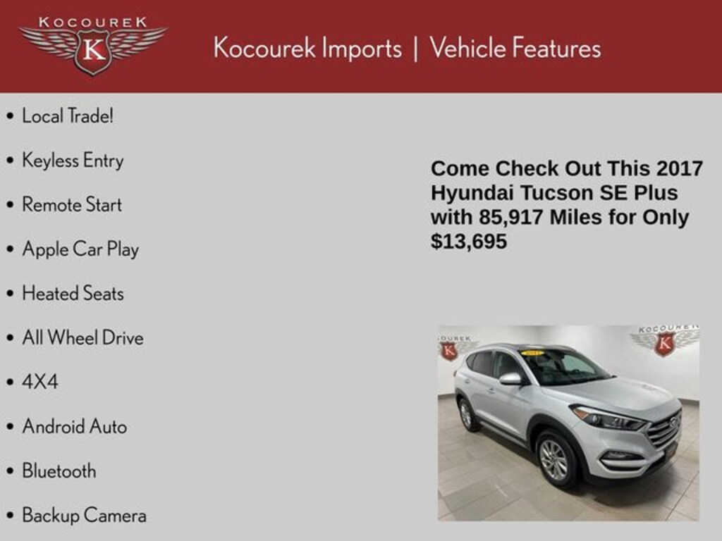 Used 2017 Hyundai Tucson SE Plus SUV