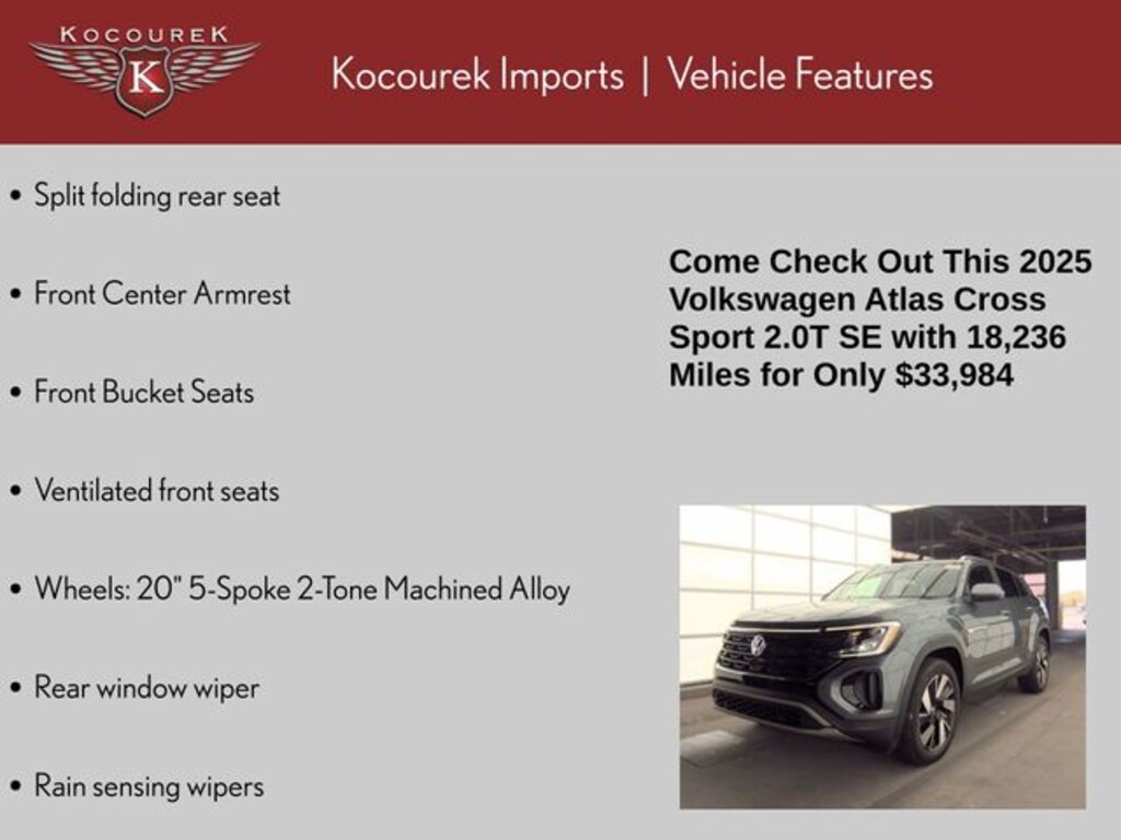 Used 2025 Volkswagen Atlas Cross Sport 2.0T SE w/Technology SUV