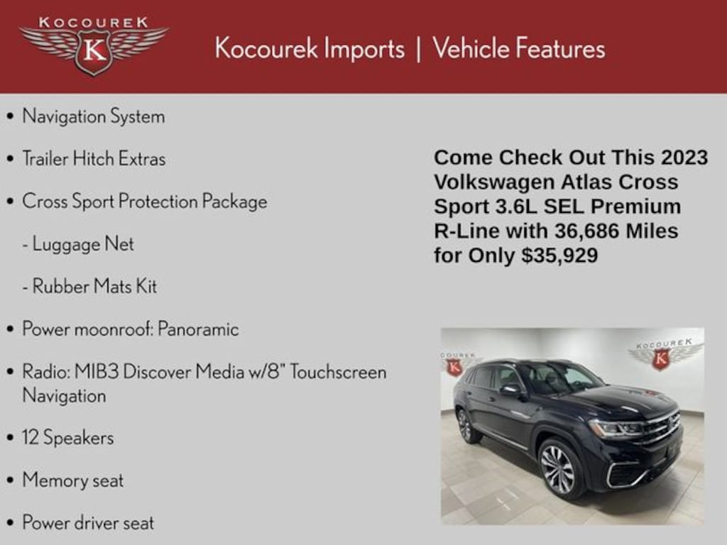Used 2023 Volkswagen Atlas Cross Sport 3.6L V6 SEL Premium R-Line SUV