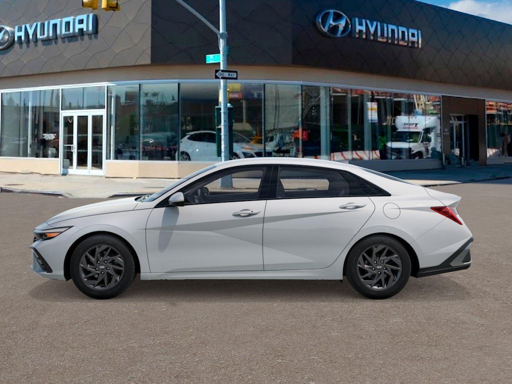 New 2026 Hyundai Elantra Hybrid Blue Sedan