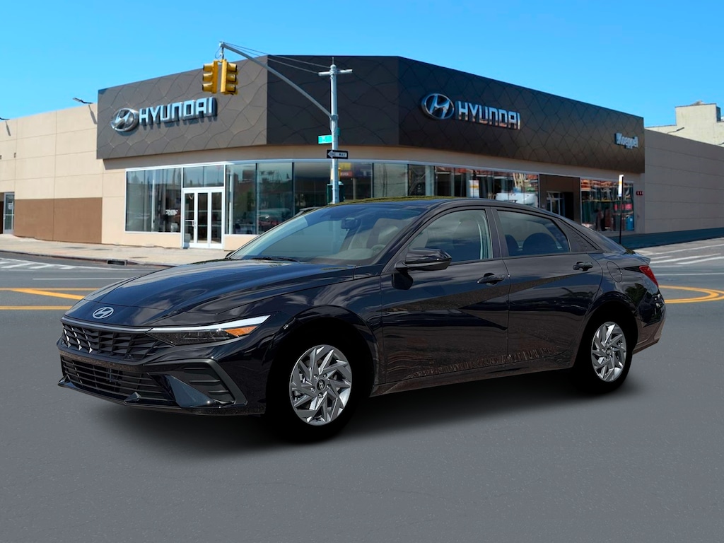 New 2026 Hyundai Elantra Hybrid Blue Sedan