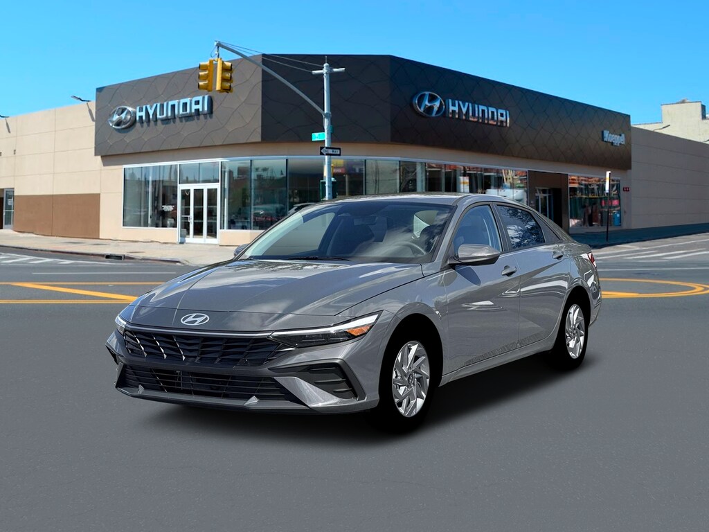 New 2026 Hyundai Elantra Hybrid Blue Sedan