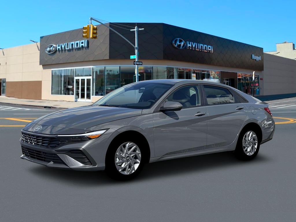 New 2026 Hyundai Elantra Hybrid Blue Sedan