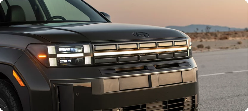 Black chrome front grille