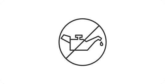 No oil changes