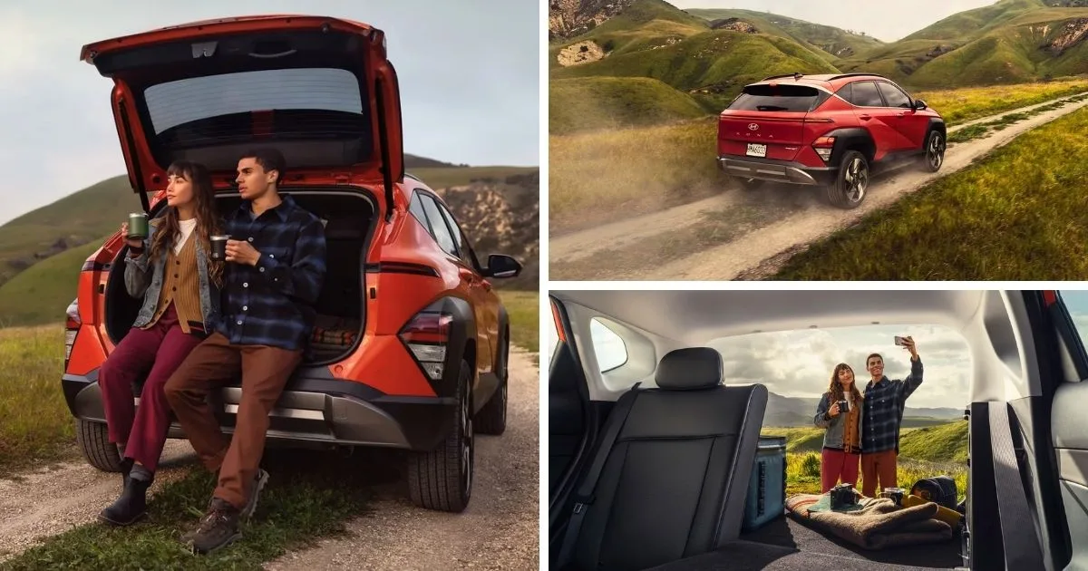 The 2026 Hyundai Kona trumps over the 2026 Kicks with its hands-free smart power liftgate, HTRAC All Wheel Drive, and up to 63.7 cubic feet of cargo volume