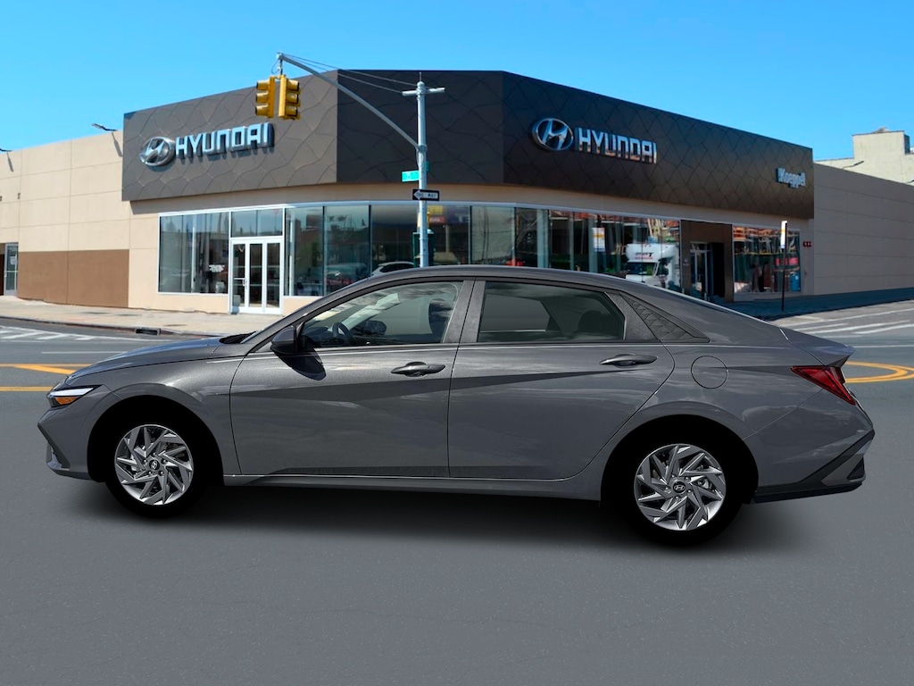 New 2026 Hyundai Elantra Hybrid Blue Sedan