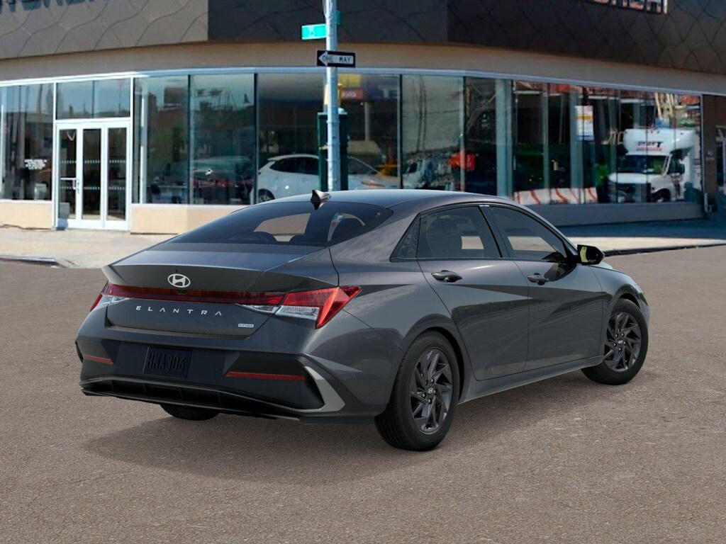 New 2026 Hyundai Elantra Hybrid Blue Sedan