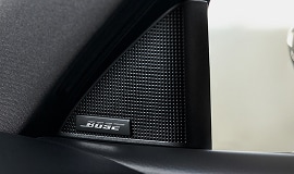 Available premium Bose<sup>®</sup> audio system provides crisp audio for an optimal experience.
