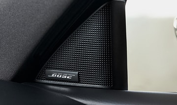 Available premium Bose<sup>®</sup> audio system provides crisp audio for an optimal experience.
