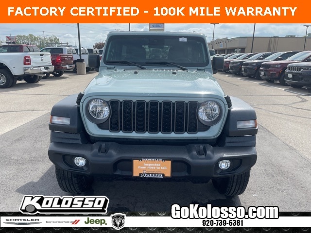 Certified 2024 Jeep Wrangler 4-Door Sport S with VIN 1C4PJXDG6RW242538 for sale in Appleton, WI